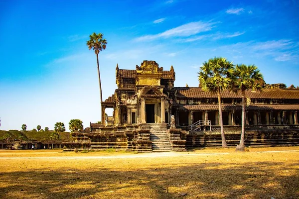 Ασιατική Αρχιτεκτονική Στο Angkor Wat Temple Καμπότζη — Φωτογραφία Αρχείου