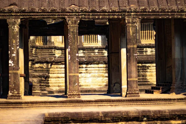 Βουδιστική Αρχιτεκτονική Στο Angkor Wat Temple Καμπότζη — Φωτογραφία Αρχείου