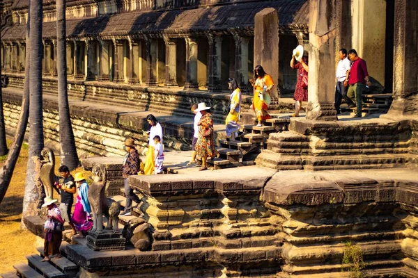 Boeddhistische Architectuur Angkor Wat Temple Cambodja — Stockfoto