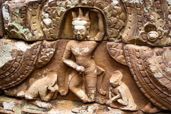 Decoraciones Monumentos Piedra Templo Bayon Camboya — Foto de Stock