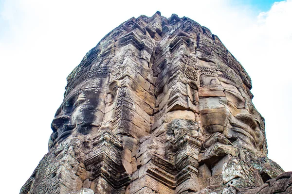 Stendekorationer Och Monument Bayontemplet Kambodja — Stockfoto