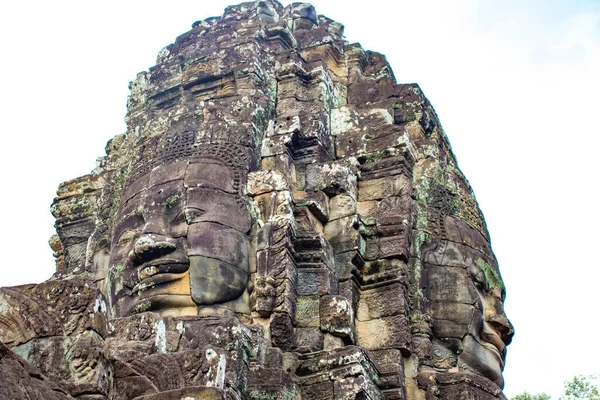 柬埔寨Bayon神庙的石头装饰和纪念碑 — 图库照片