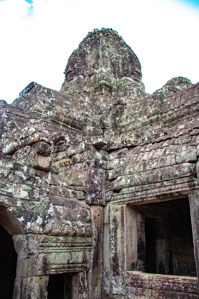 Stenen Decoraties Monumenten Bayon Tempel Cambodja — Stockfoto