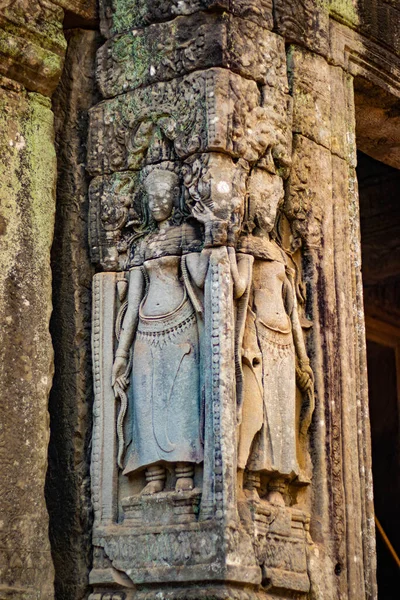 Decorações Monumentos Pedra Bayon Temple Camboja — Fotografia de Stock