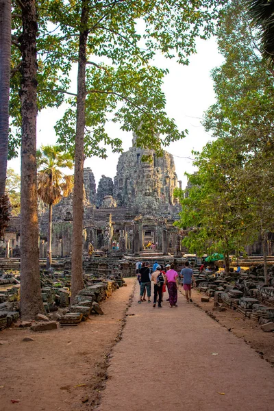 Buddhistischer Asiatischer Bayon Tempel Kambodscha — Stockfoto