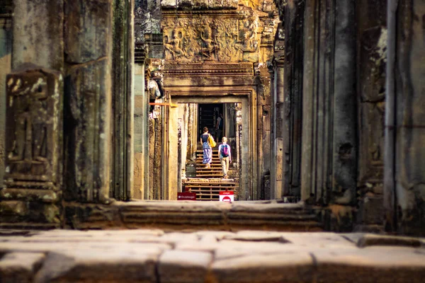 Boeddhistische Aziatische Bayon Tempel Cambodja — Stockfoto