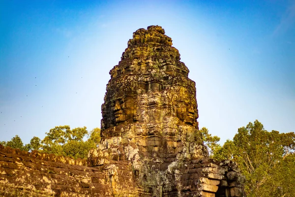 Dekorasi Dan Monumen Kuil Bayon Kamboja — Stok Foto