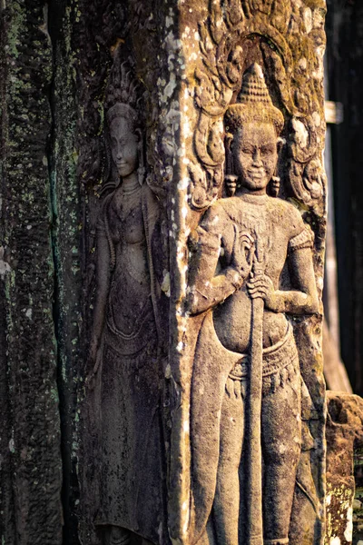 Nahaufnahme Vom Bayon Tempel Kambodscha — Stockfoto