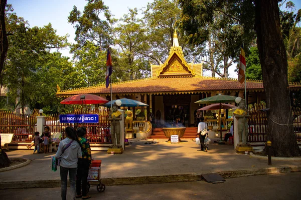 Kamboçya Budist Tapınağı Mimarisi — Stok fotoğraf