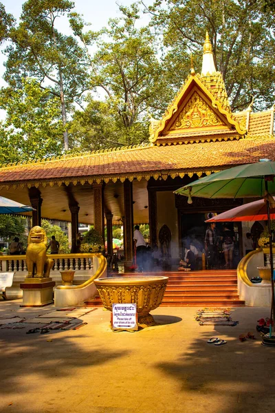 Kambodzsai Buddhista Templom Építészete — Stock Fotó