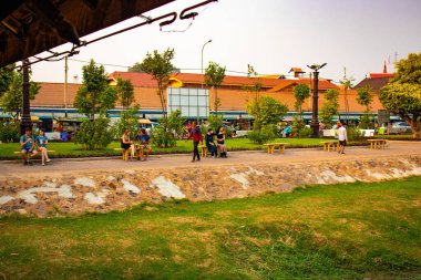 Siem Reap şehri sahnesi, Kamboçya 