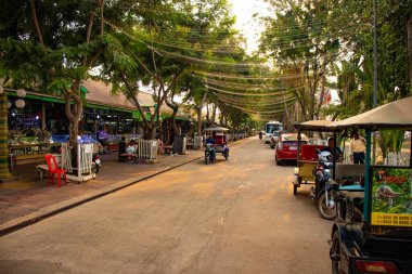 Siem Reap şehri sahnesi, Kamboçya 