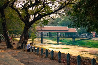 Siem Reap şehri sahnesi, Kamboçya 