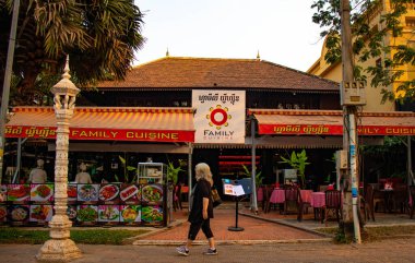 Siem Reap şehri sahnesi, Kamboçya 