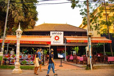 Siem Reap şehri sahnesi, Kamboçya 