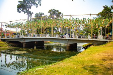 Kamboçya 'daki Siem Reap şehrinin şehir manzarası 