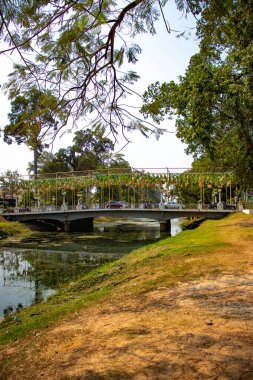 Kamboçya 'daki Siem Reap şehrinin şehir manzarası 