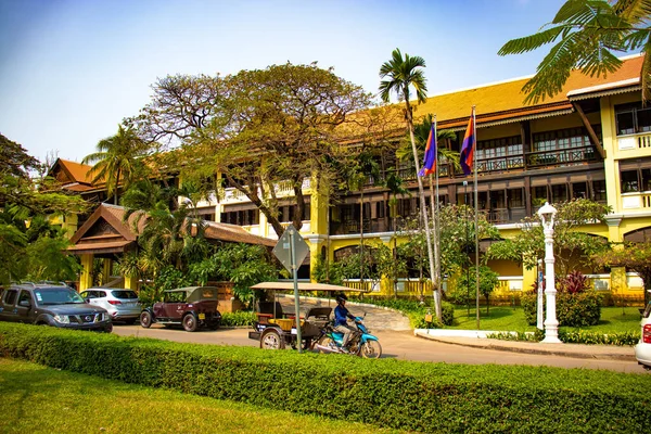 Cena Urbana Cidade Siem Reap Camboja — Fotografia de Stock