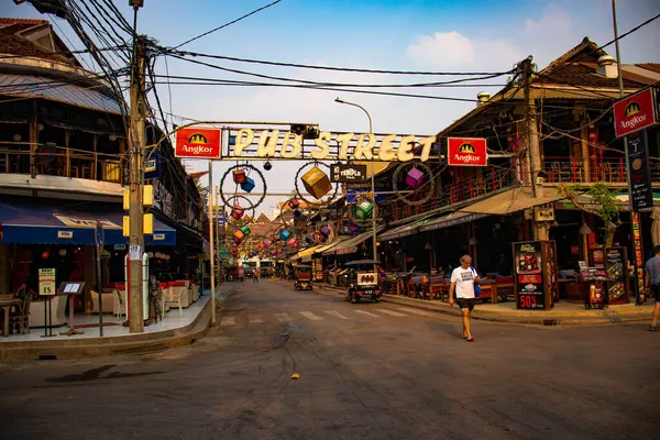 Pub Street Siem Reap Kambodja — Stockfoto