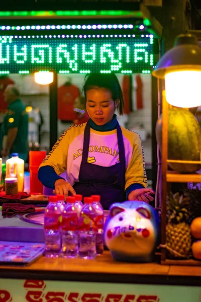 Rua Pub Siem Reap Camboja — Fotografia de Stock