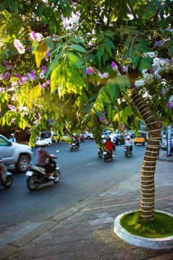 Phnom Penh, Kamboçya 'nın şehir manzarası 