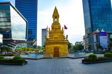 Phnom Penh, Kamboçya 'nın şehir manzarası 