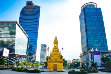 Phnom Penh, Kamboçya 'nın şehir manzarası 