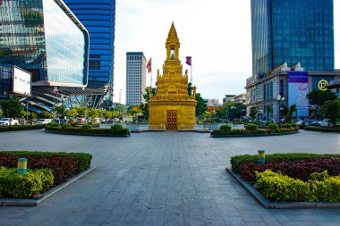 Phnom Penh, Kamboçya 'nın şehir manzarası 