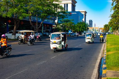 Phnom Penh, Kamboçya 'nın şehir manzarası 