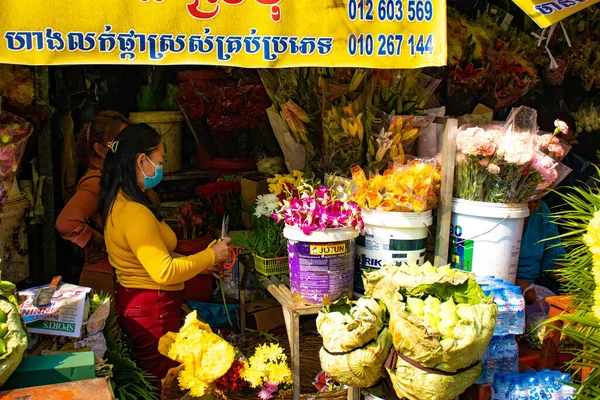 Phnom Penh Miasto Dzień Kambodża — Zdjęcie stockowe