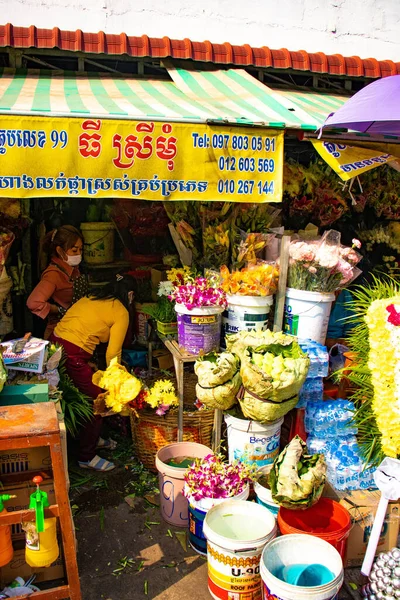 Phnom Penh Miasto Dzień Kambodża — Zdjęcie stockowe