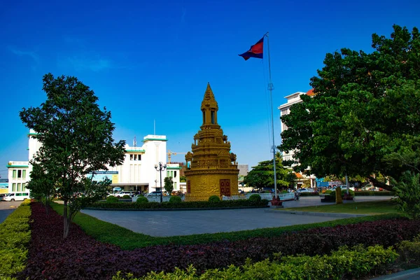 Αστική Σκηνή Της Πνομ Πενχ Καμπότζη — Φωτογραφία Αρχείου