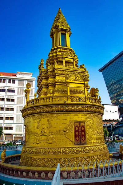 Stadsmiljö Phnom Penh Kambodja — Stockfoto