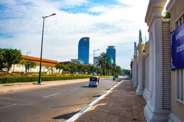 Phnom Penh, Kamboçya 'nın şehir manzarası 