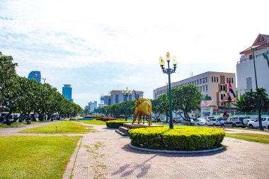 Phnom Penh, Kamboçya 'nın şehir manzarası 