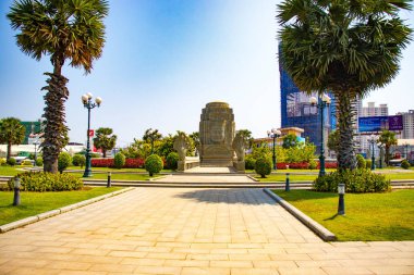 Phnom Penh, Kamboçya 'nın şehir manzarası 