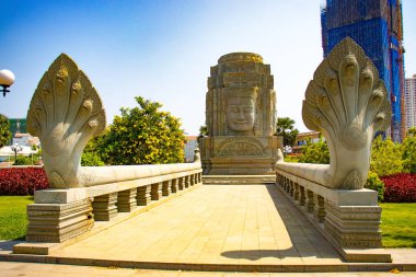 Phnom Penh, Kamboçya 'nın şehir manzarası 