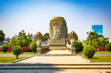 Phnom Penh, Kamboçya 'nın şehir manzarası 