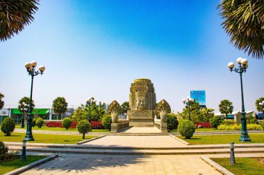 Phnom Penh, Kamboçya 'nın şehir manzarası 