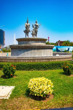 Phnom Penh, Kamboçya 'nın şehir manzarası 