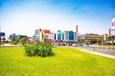 Phnom Penh, Kamboçya 'nın şehir manzarası 