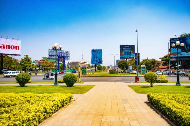 Phnom Penh, Kamboçya 'nın şehir manzarası 