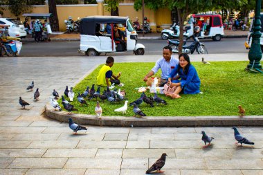 Phnom Penh, Kamboçya 'nın şehir manzarası 