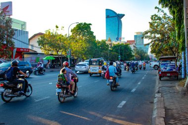 Phnom Penh, Kamboçya 'nın şehir manzarası 
