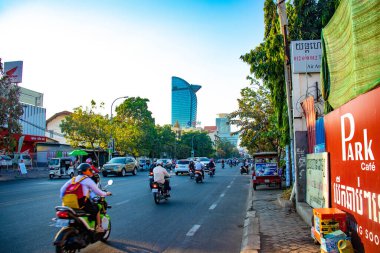 Phnom Penh, Kamboçya 'nın şehir manzarası 