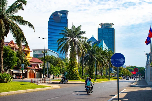 Phnom Penh Kamboçya Nın Şehir Manzarası — Stok fotoğraf