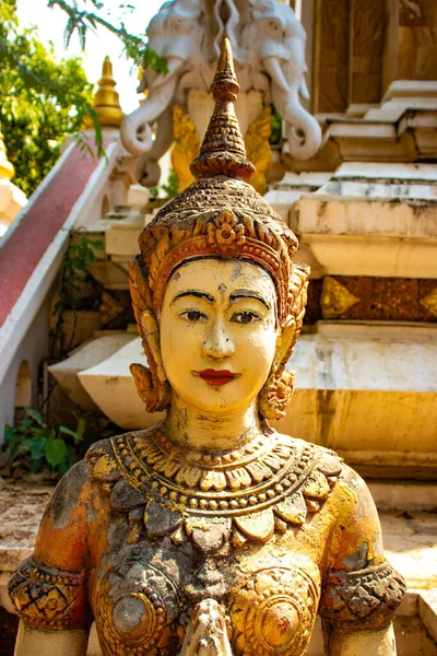 Statue Closeup Buddhist Temple Cambodia — Stock Photo, Image