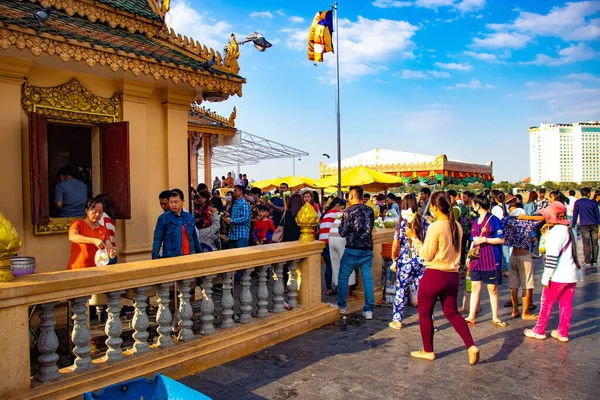 Scena Miejska Phnom Penh Kambodża — Zdjęcie stockowe