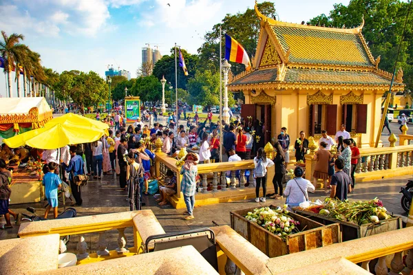 Scena Miejska Phnom Penh Kambodża — Zdjęcie stockowe