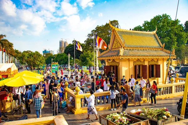 Phnom Penh Miasto Dzień Kambodża — Zdjęcie stockowe